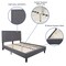 Merrick Lane Mallory Platform Bed Tufted Upholstered Platform Bed
